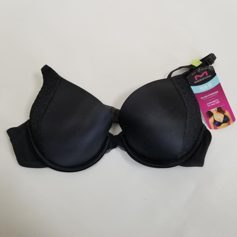 Maidenform Push Up Bra Converts To Halter 34B NWT